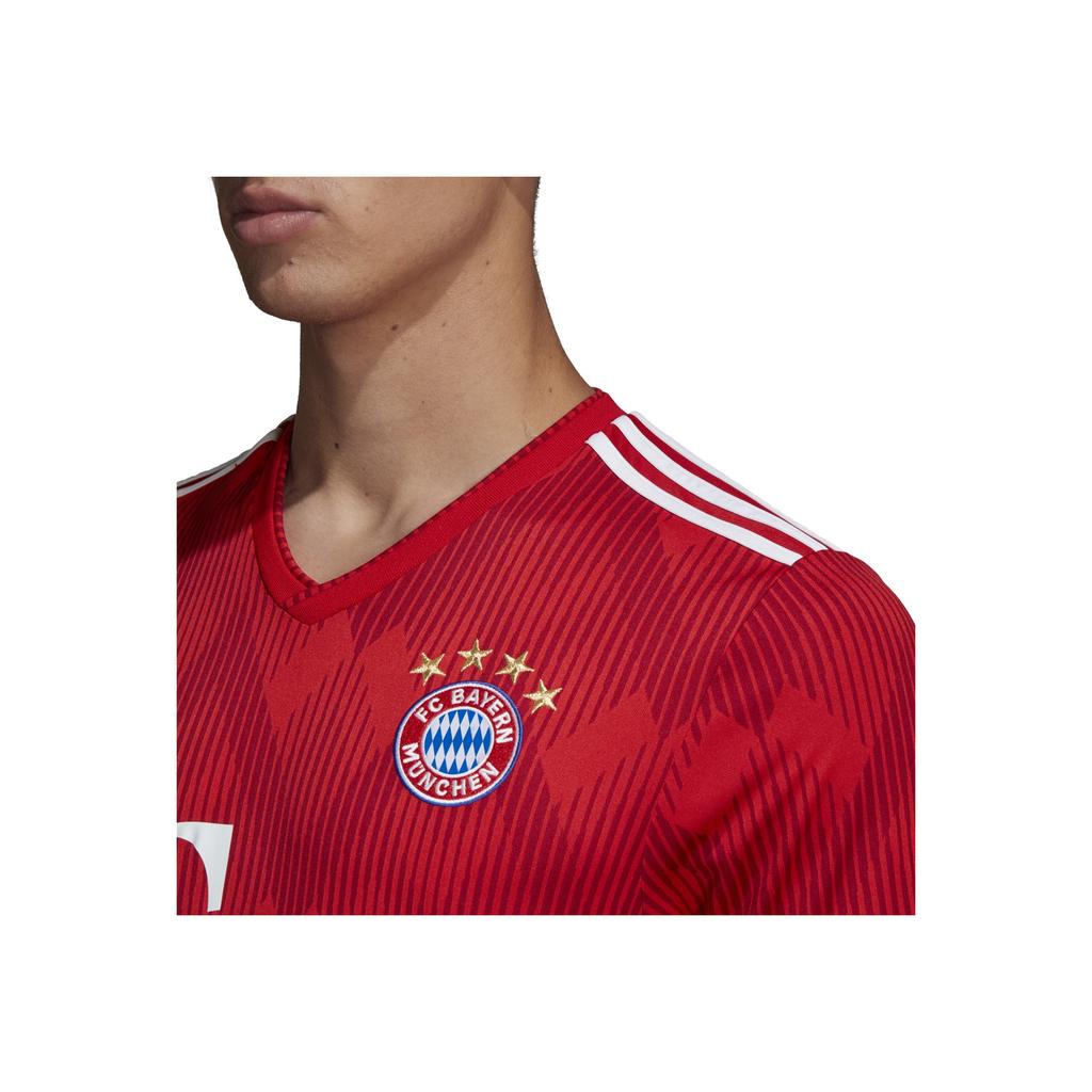 Adidas Bayern Comfortable Fitted Short Sleeve Football Shirt Men Tops Red CF5433