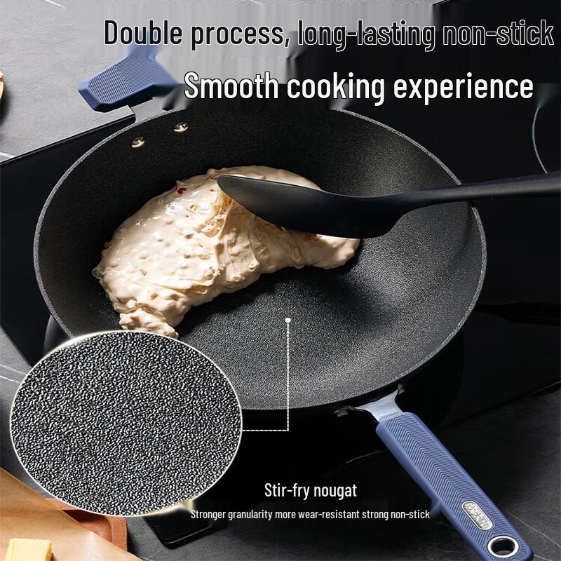 COOKER KING Valley Deep Blue 32cm Non-stick Stir-fry Pan