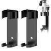 Linkidea Curling Iron Holder 2-Pack, Wall Mount, Hair Styling Tool Organizer (Black)
