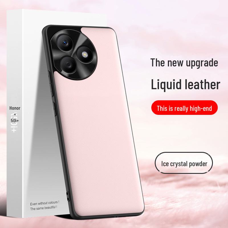 Protective Liquid Leather Case for Honor X50i+ with Anti-fall & Anti-fouling Properties. One-piece Design for Easy Shipping.