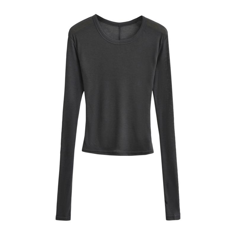 Women Mesh Sheer Long Sleeve Top See Through Sexy Going Out Shirts