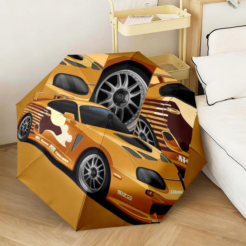 Fast Furious Cars Automatic Umbrella - Suitable Travel Portable Umbrella Outdoor sun shading umbrella Suitable For All Seasons