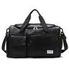Pu material portable travel bag large capacity business trip portable storage bag independent shoe compartment sports fitness bag
