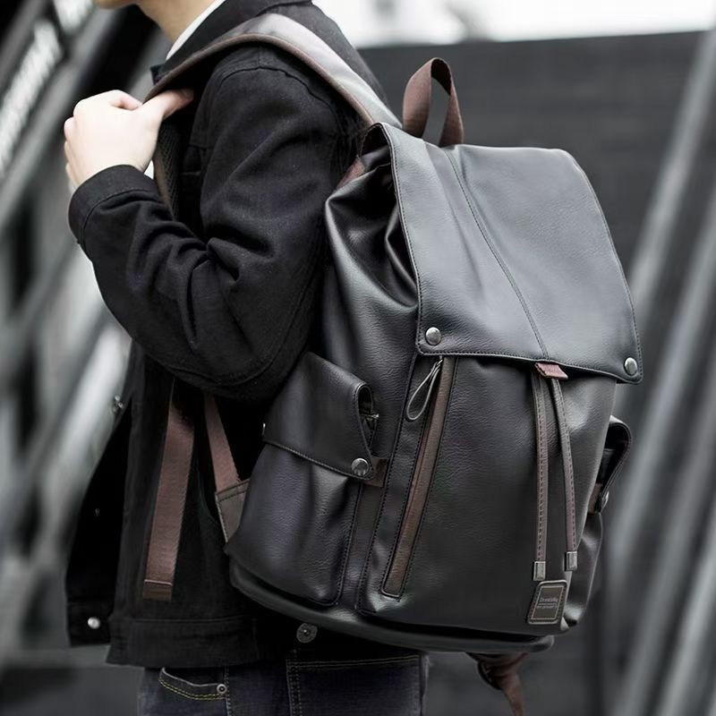 

Leather Backpack Backpack Men s Bag Computer Bag Trendy Men s School Bag College Student Large Capacity Travel Bag Fashion Backpack