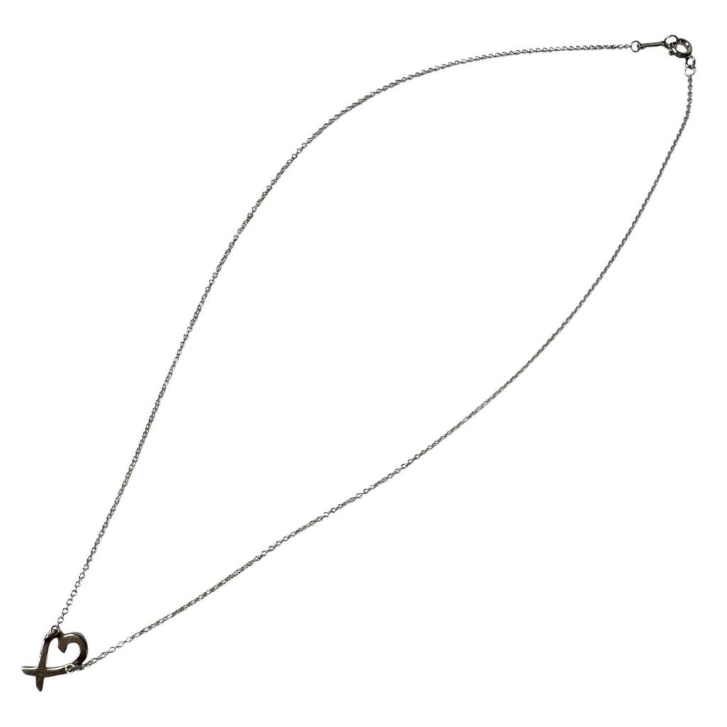 Used Tiffany Tiffany Loving Heart Necklace Silver 925 Women's