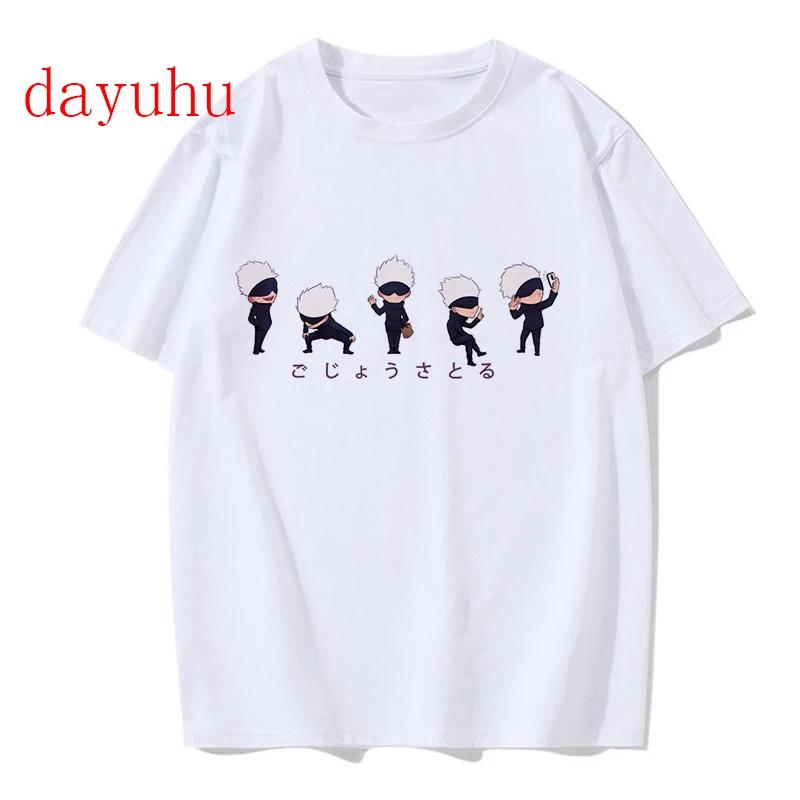 Unisex-T-Shirt Japanischer Anime Jujutsu Kaisen T-Shirt gojo satoru Oberteile Yuji Itadori Grafik-T-Shirts Cooles Unisex-T-Shirt 90er Unisex