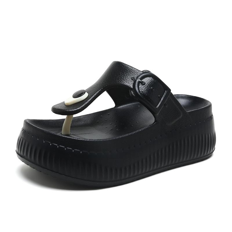 New women's size platform slippers pinch feet outdoor casual cool slippers light, breathable and comfortable sandals