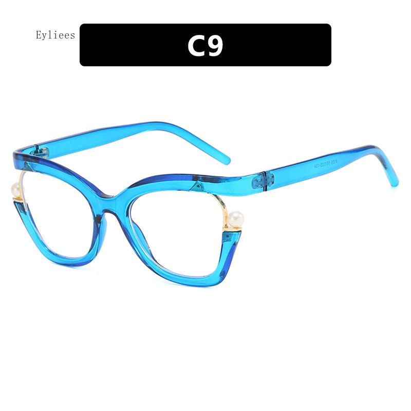 

Fashion Stylish Fashion Women Adults Anti Blue Ray Light Eyewear For Men Adults Vintage Retro Vintage Pearl Purple Cat-Eye Frame Construction Clear