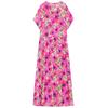 Elegant Long Dresses Women Summer Casual Short Sleeve Vintage Dress Korean Style O-Neck Female Clothing