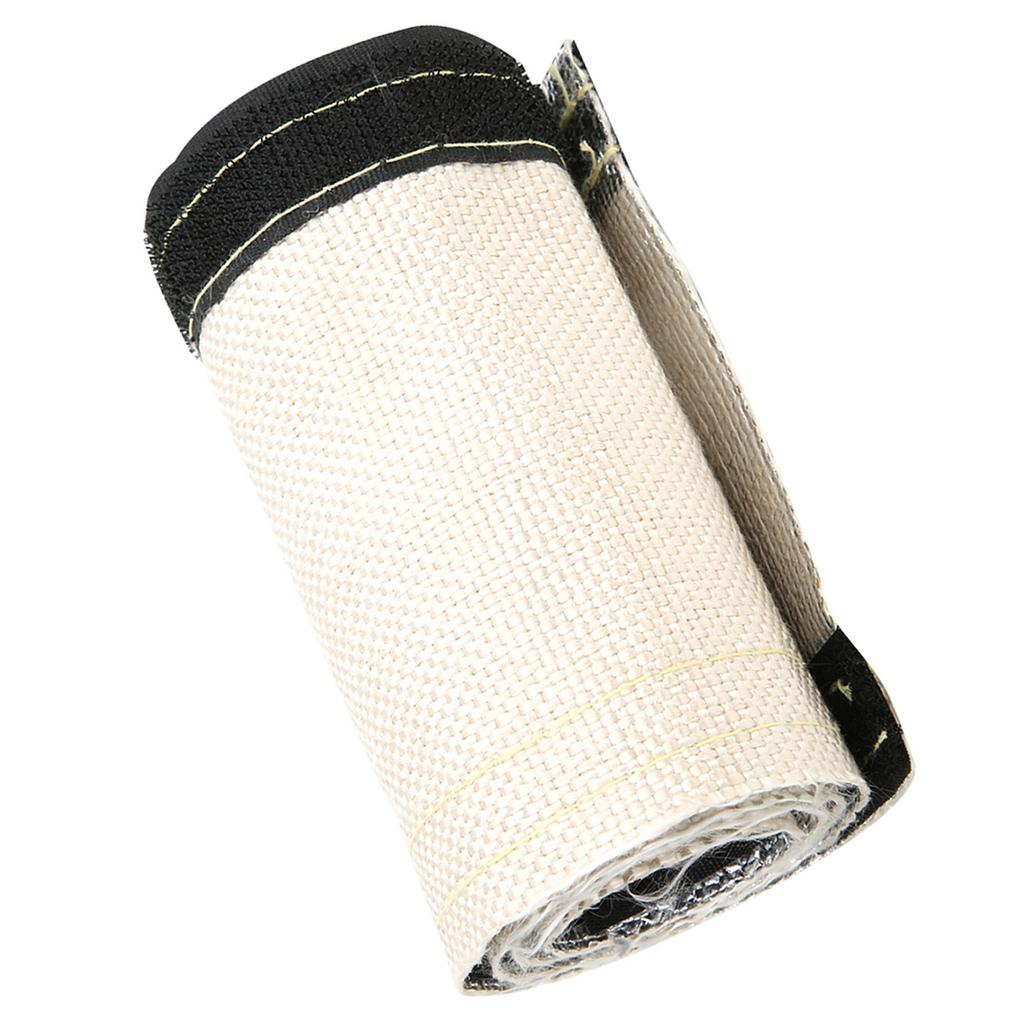 Izolowany Pokrowiec na Wąż Przewodowy Szary Biały Rękaw Osłonowy Termiczny z Alumizowaną Warstwą Zewnętrzną 600x106mm