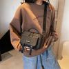 2025 New Retro Oblique Span Bag Small Bag Men's Japanese Trendy Brand Casual Versatile Student Mobile Phone Bag Small Satchel Women's
