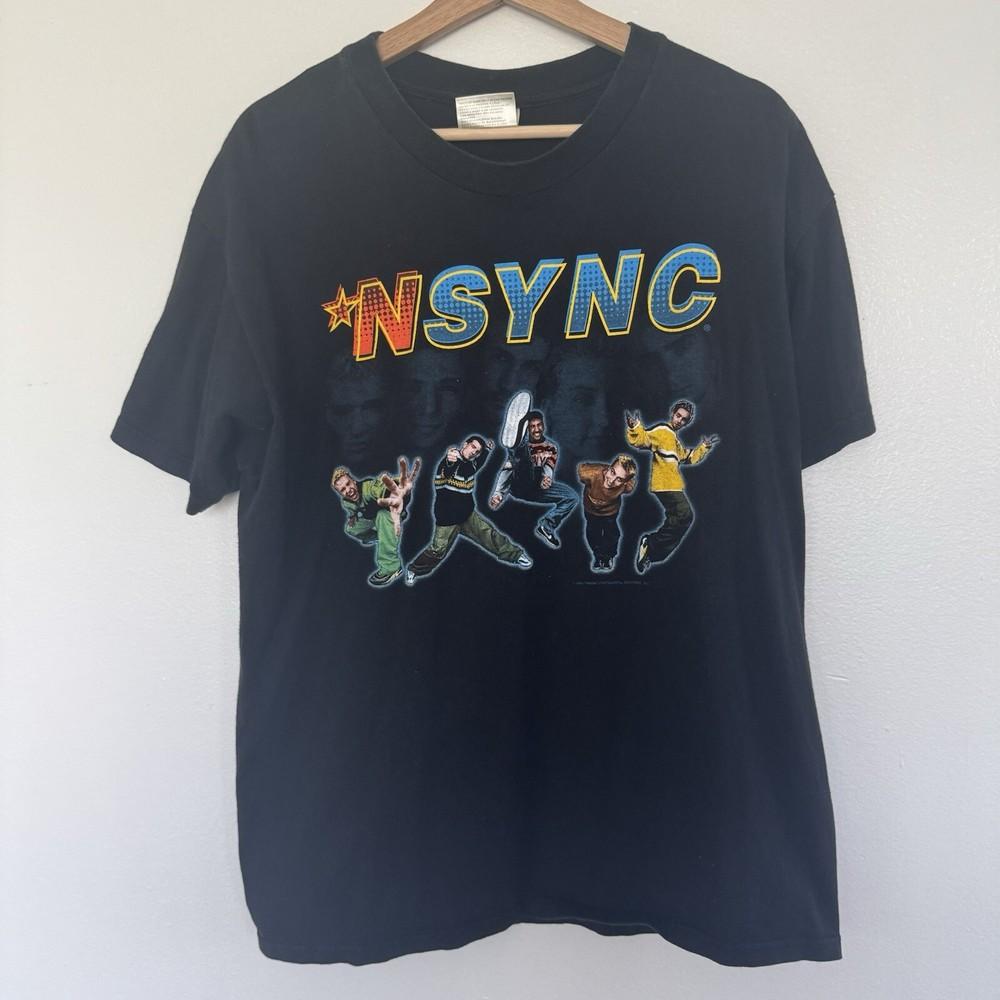 Vintage 1999 Nsync TShirt Mens Large 90s Music Band Tour Tee Justin Timberlake Unisex T-Shirt XL