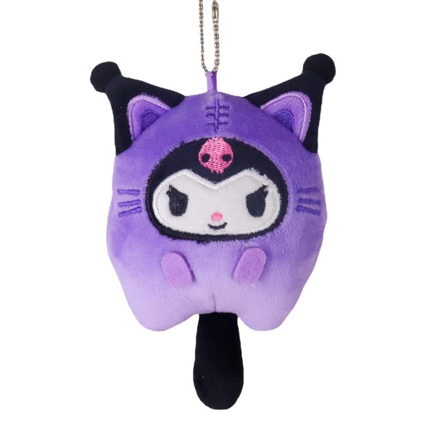Adorable Sanrio Plush Keychain Animal Figures Made With Ultra-soft Short Plush Kuromi