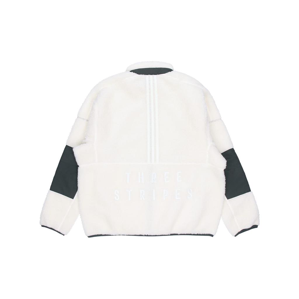 adidas Velvet Jackets Men's White Stand Collar Thickened ED1922