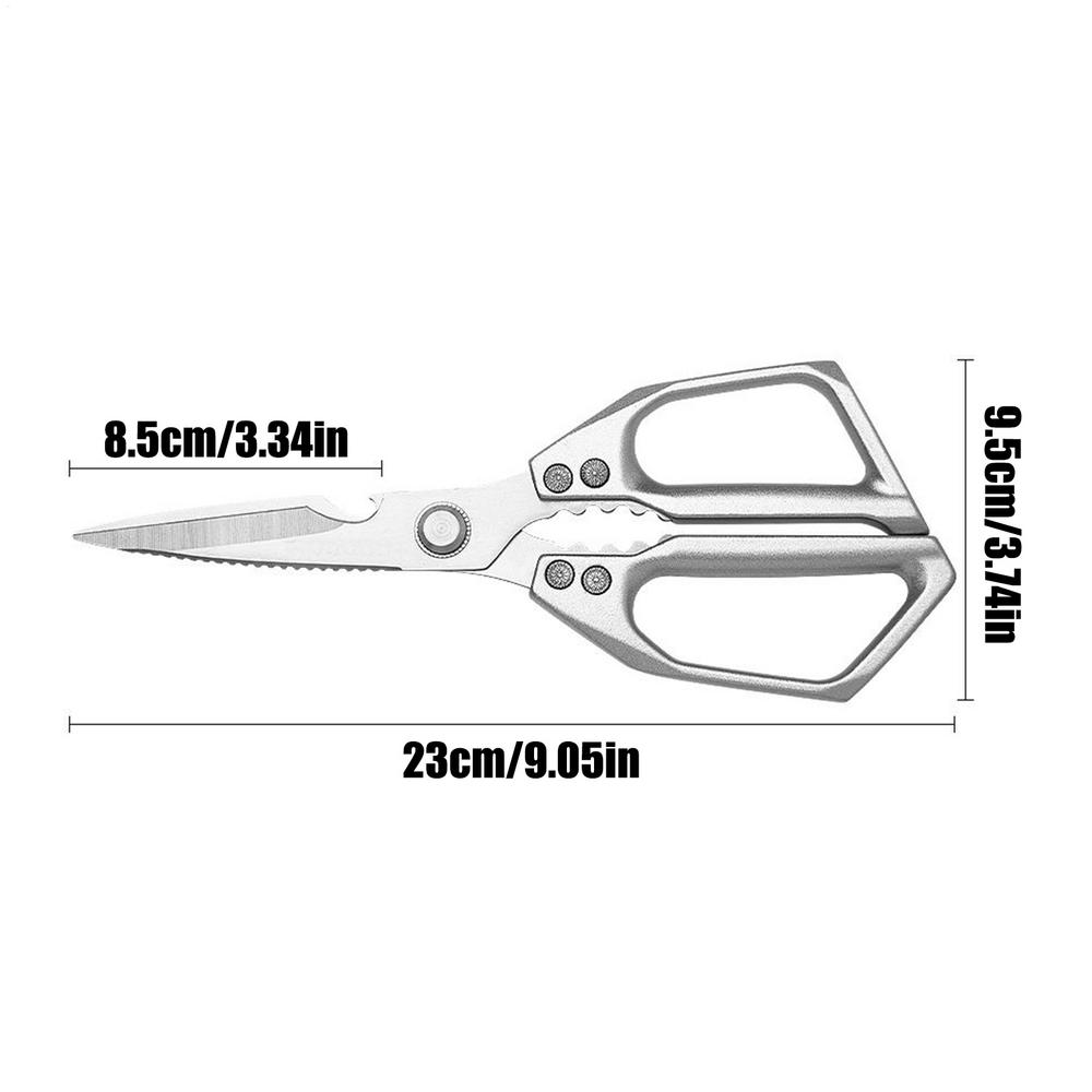 

Stainless Steel Kitchen Scissors Multifunctional Household Chicken Bone Scissors With Lid Can Be Opened To Clip Walnuts
