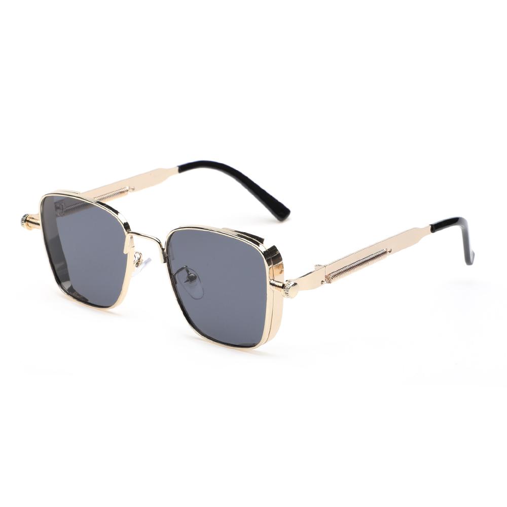 New Vintage Metal Steampunk Sunglasses Men Women Square Sun Glasses For Men Women Retro Brand Gradient Shades Male Female UV400