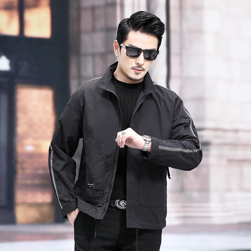 

Men s High-End Stand-Up Collar Jacket, Casual Loose Fit, Plus Size, Autumn/Spring 2025 Style. 190/XXXL Recommended 180-200 lbs