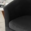 Club Armchair Cover, Velvet, Black
