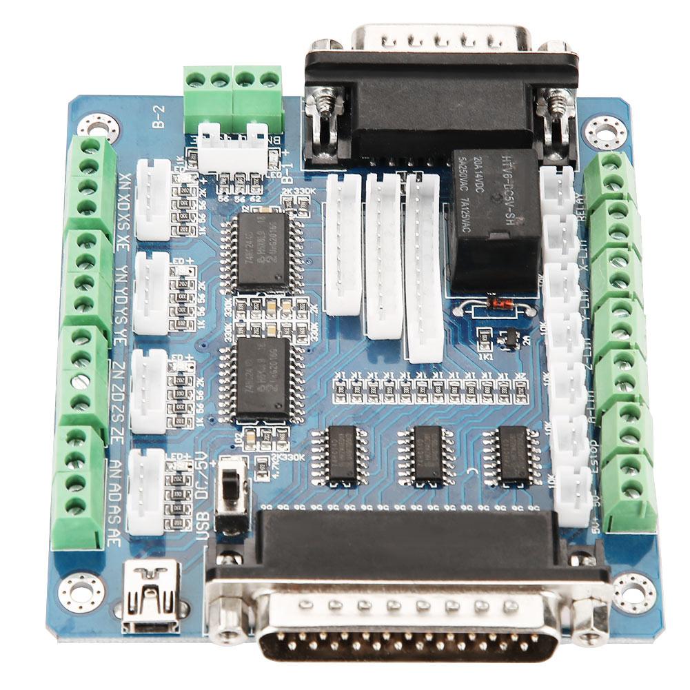 MACH3 Interface 5 Axis CNC Stepper Motor Driver Controller Breakout Board