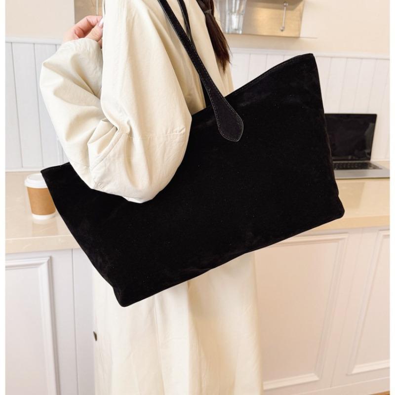 Frosted Retro Bag Women's Large-capacity New Autumn and Winter Versatile Shoulder Underarm Bag Commuter Tote Bag