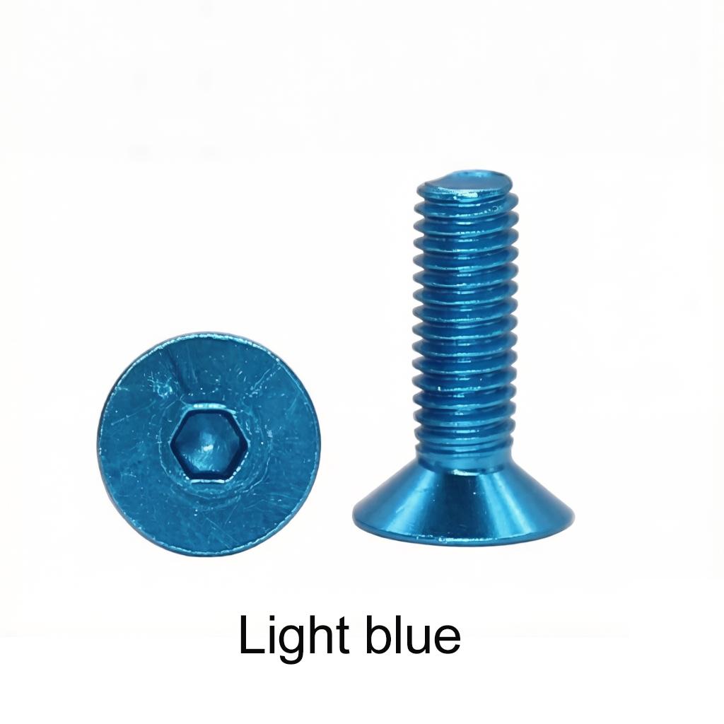 5pcs M3 M3.5 M4 M5 M6 Aluminum Allen Screws Colourful Flat Hex Socket Countersunk Head Screws Bolts Anodized 10 Colors