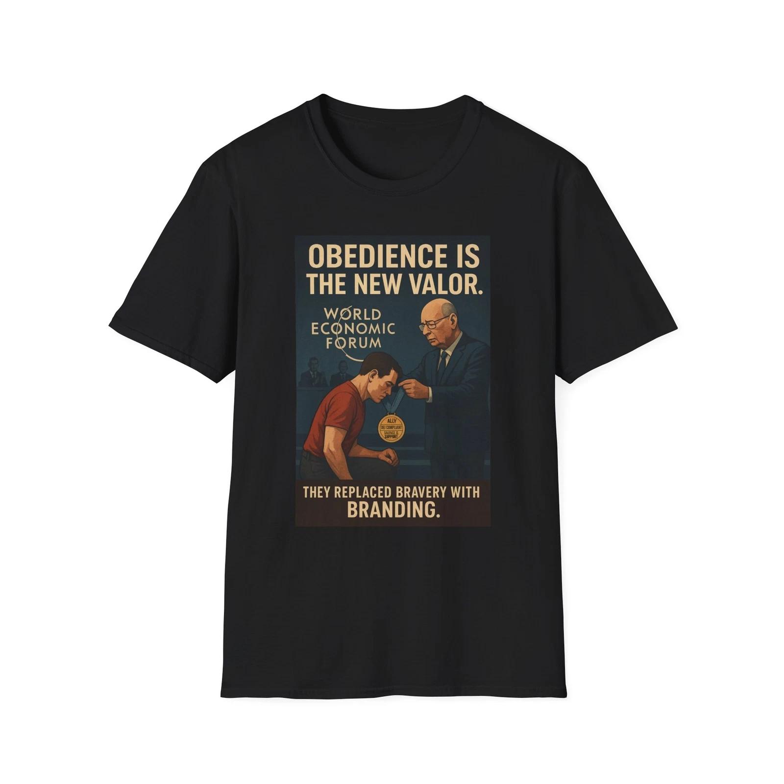 

Obedience Is The New Valor Shirt, Anti-Marxist American Pride Tee, Patriotism M