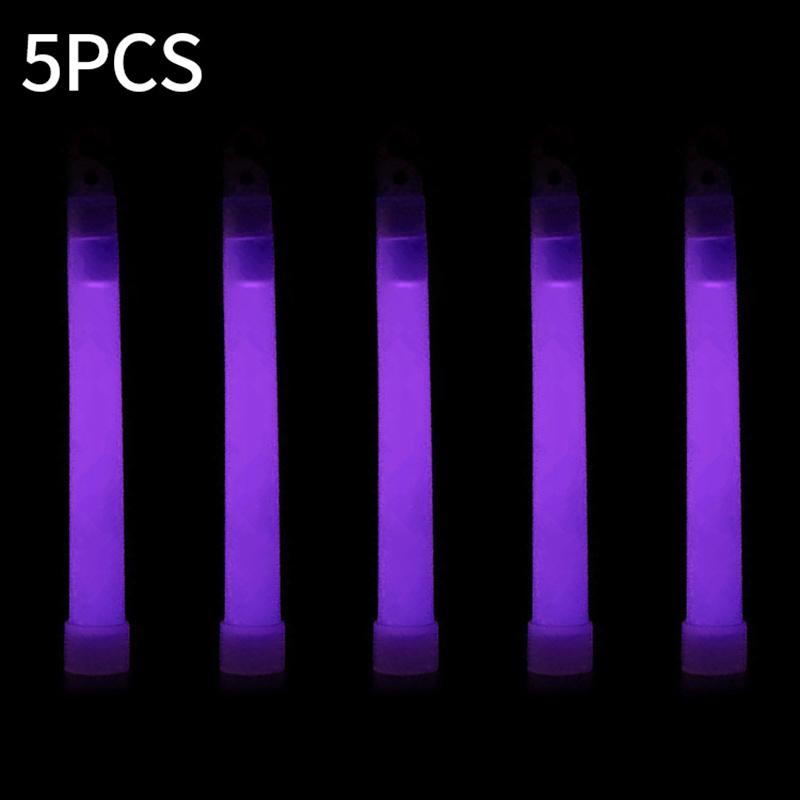 1/5Pcs Glow Sticks with Hook Luminous Fluorescence Light Up Glow in The Dark Club Bar Concert Party Light Sticks Party Props