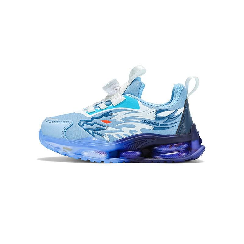 Boys Winter Warm Fleece-Lined Sneakers With Rotating Buckle Closure Basketball Running Indoor Sports