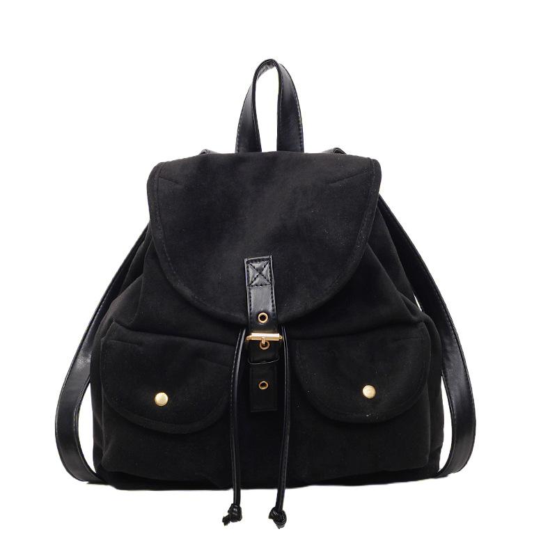Autumn and Winter Commuting Retro Suede Women's Backpack New Release Bucket Small Backpack Travel Bag