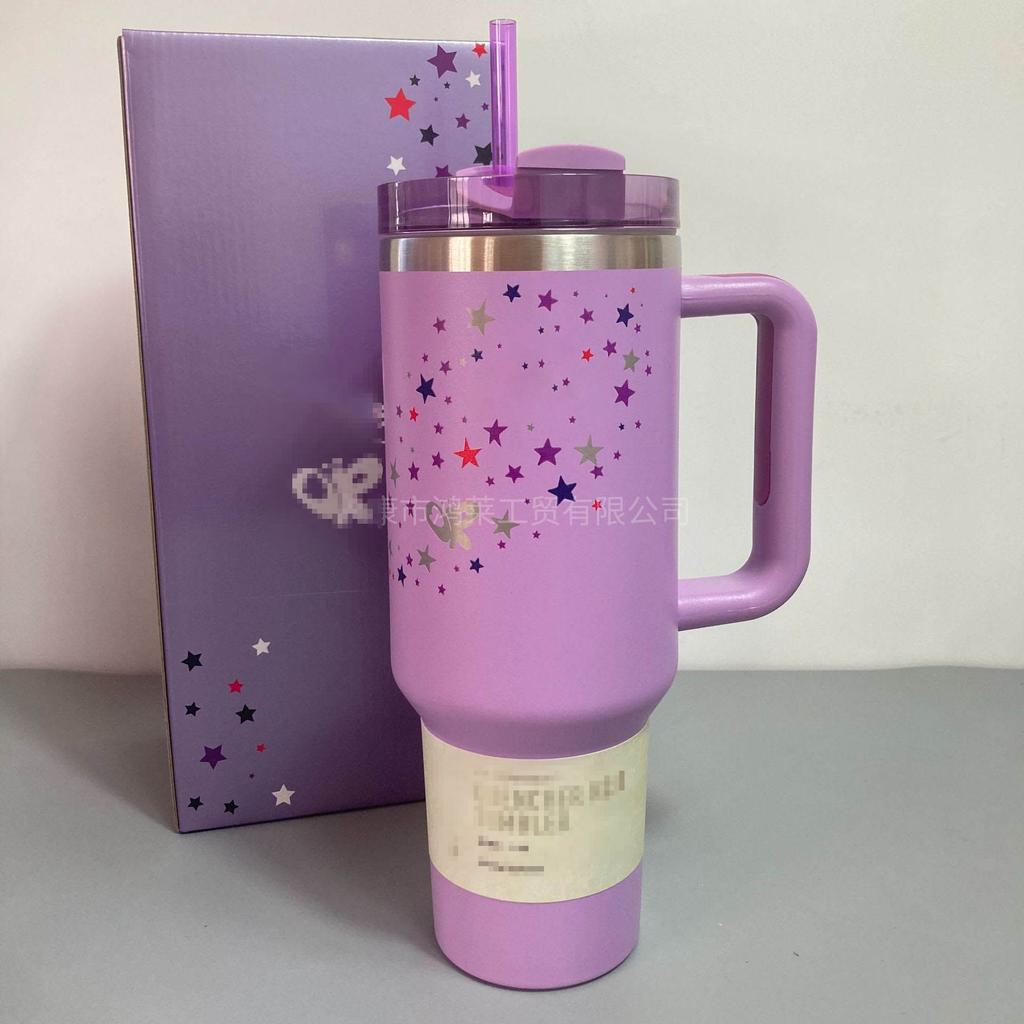 40oz Stainless Steel Tumbler with Handle, Double Wall Vacuum Insulated Mug, Portable Car Cup, Large Capacity Travel