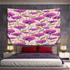 Pink and Purple Floral Pattern Tapestry Pattern Wall Hanging Tapestry Decorative Tapestry Home Decor for Bedroom and Living Room