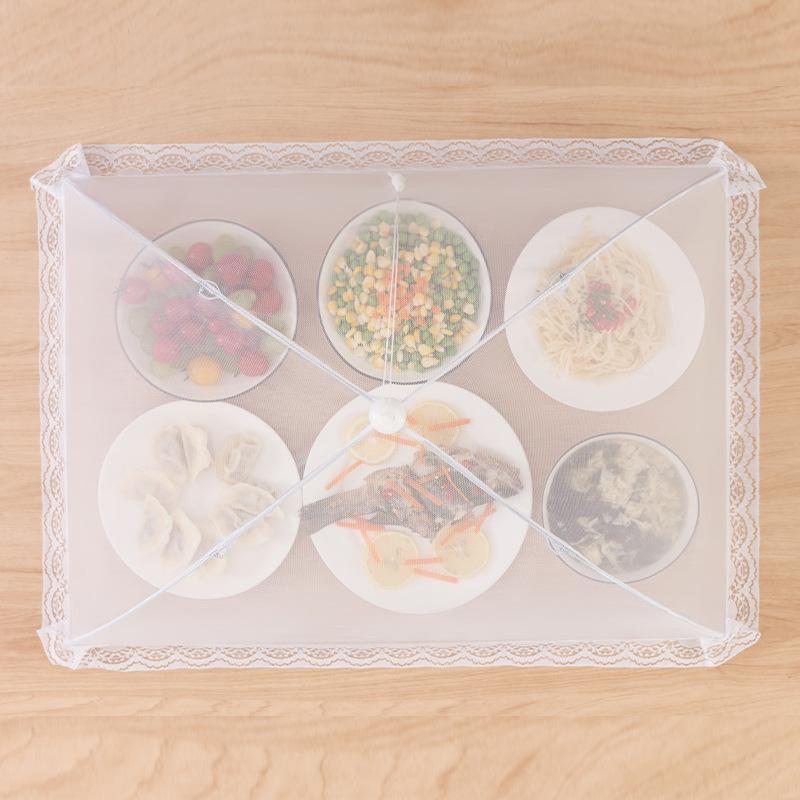 Foldable Food Cover, Encryption Mesh Anti - Insect & Dustproof, Thickened Steel Frame, Kitchen Table Food Protector