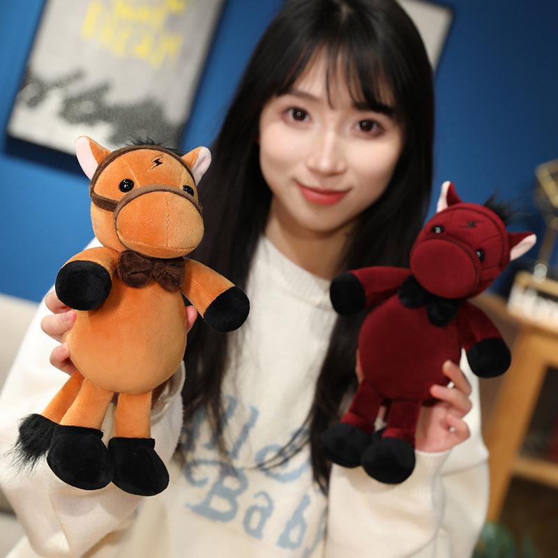 Cartoon Cute Five-color Horse Doll Plush Toy Cute Pony Doll Children's Pillow Doll Holiday Gift