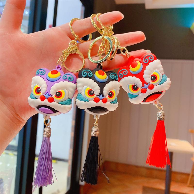 New Cartoon Guochao Opera Panda Cute Doll Keychain Bag Pendant Car Key Chain Gift