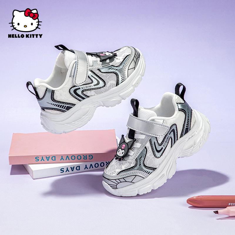 Kuromi Children's Shoes, Girls' Stylish Versatile Dad Shoes, 2026 Summer Breathable Soft Soled Sports Shoes