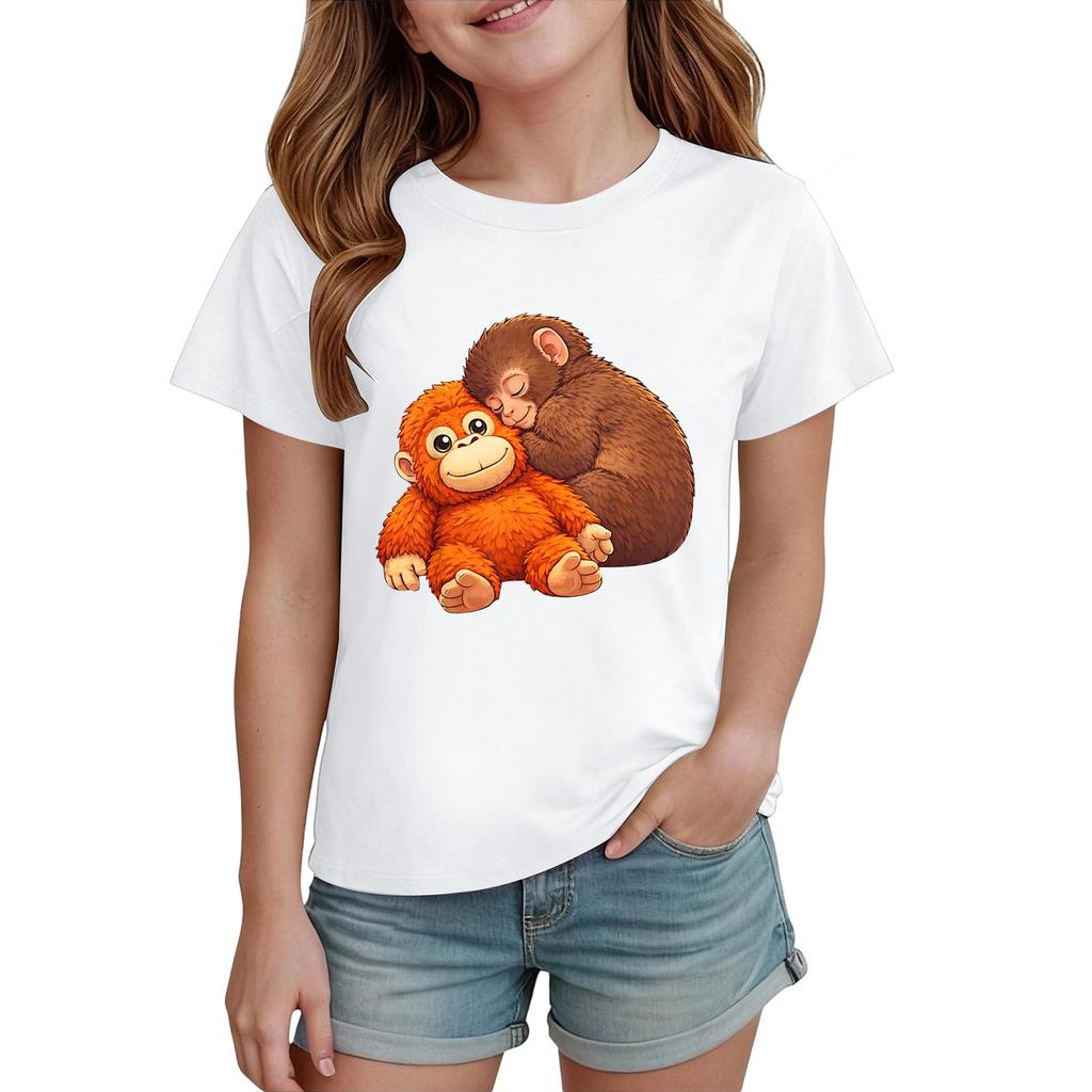 Boys' And Girls' Printed Fashion Casual Short-Sleeve T-Shirts
