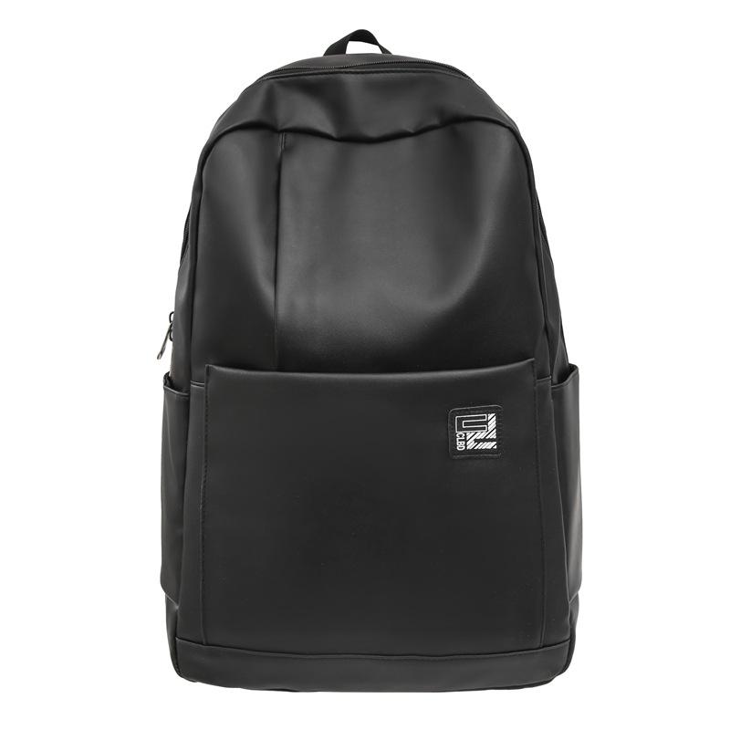 ПУ деловой рюкзак мужской дорожный рюкзак большой емкости студенческий легкий компьютерный школьный рюкзак чёрный