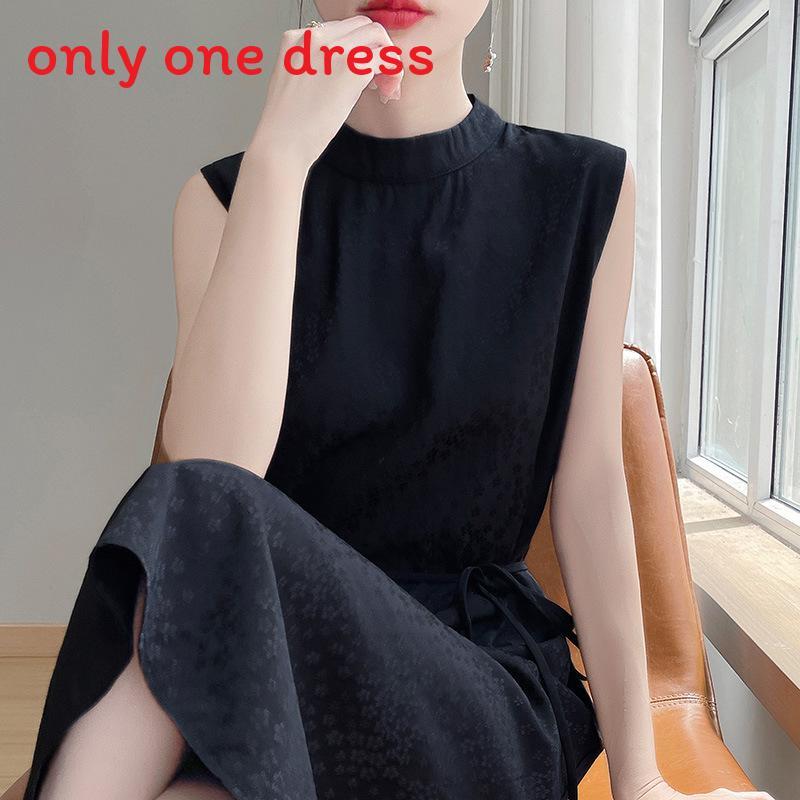 Elegant Satin Floral Spaghetti Strap A Line Dress For Summer Womens Casual Office Wear