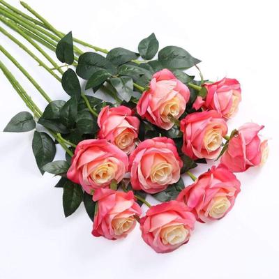 10pcs Artificial Rose Silk Flower Bridal Bouquet for Home Wedding Party Decor