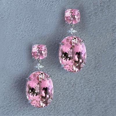 Orecchini Pendenti Huitan con Zirconia Cubica Rosa per Donna Semplici Eleganti Lusso Matrimonio Festa di Fidanzamento Accessori Femminili Gioielli