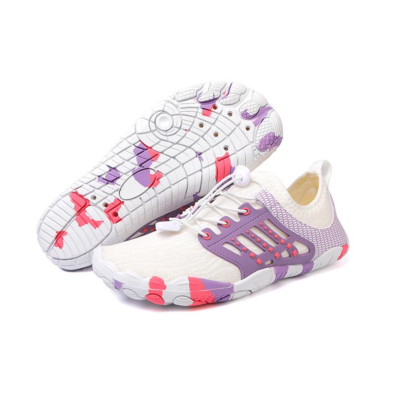 Unisex Quick-Dry, Non-Slip Water Shoes for Beach, Swimming, Diving, Hiking, Yoga, and Fitness 38 фиолетовый/белый