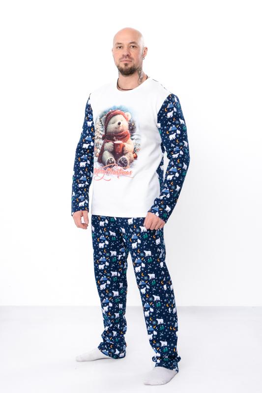 

Pajama (men’s) – Family Look with Christmas “Bear” Print ,Winter, 8625-4 HC L сапфіровий