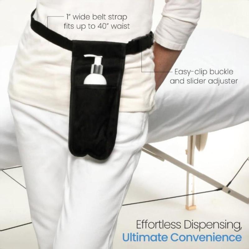 1Pcs Single/Double Hole Massage Bottle Bag Massage Waist Pouch Adjustable Belt Supplies Professional Lotion Pouch For Therapist