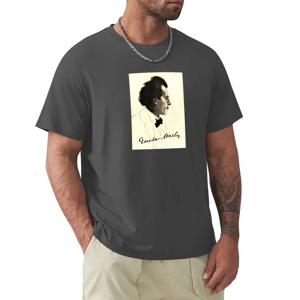 Gustav Mahler with Signature, 1903 Etching T-Shirt customizeds blanks oversized t-shirt