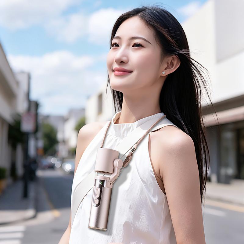 Xiaomi Handheld Electric Fan High-speed Violent Turbo Mini Fan Folding Neck Hanging Ice Pack Small Fan Office Desk Fan Travel Outdoor