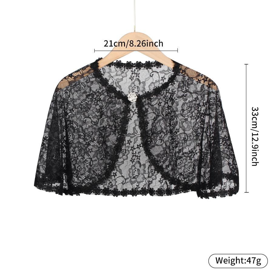 Diamond Lace Cape Coat Female Cape Shoulder With A Small Cape Summer Hundred With Thin Bridal Gown With Cardigan