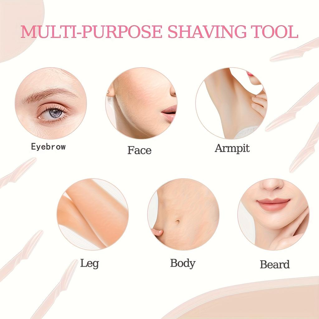 12pcs Stainless Steel Eyebrow Trimmer with Protective Cover | Suitable for Men and Women - Precision Shaving Device for Face