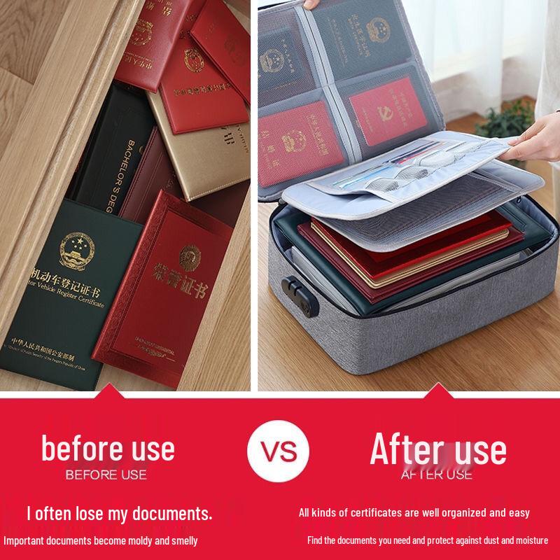 Multi-Functional Oxford Cloth Document & Storage Bag for Men and Women