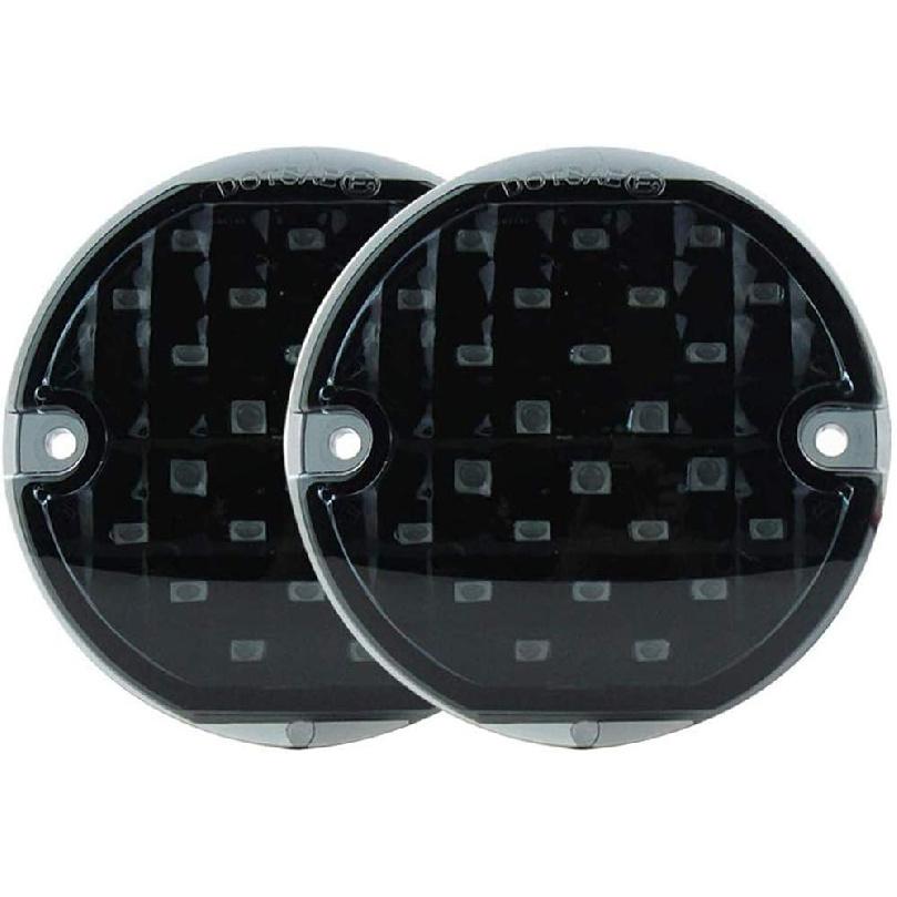 ZYTC 3 1/4" LED Turn Signals Flat PC Lens Style Rear 1156 Red LED Turn Signal Kit For Harley (Not Need Extra Lens)