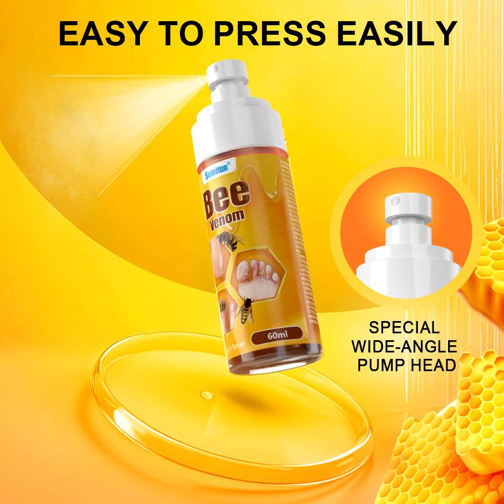 Sumifun 60/120/300ML Bee Foot Care Spray Relieve Beriberi Foot Odor Nail Antibacterial Onychomycosis Repair Spray Summer Essential